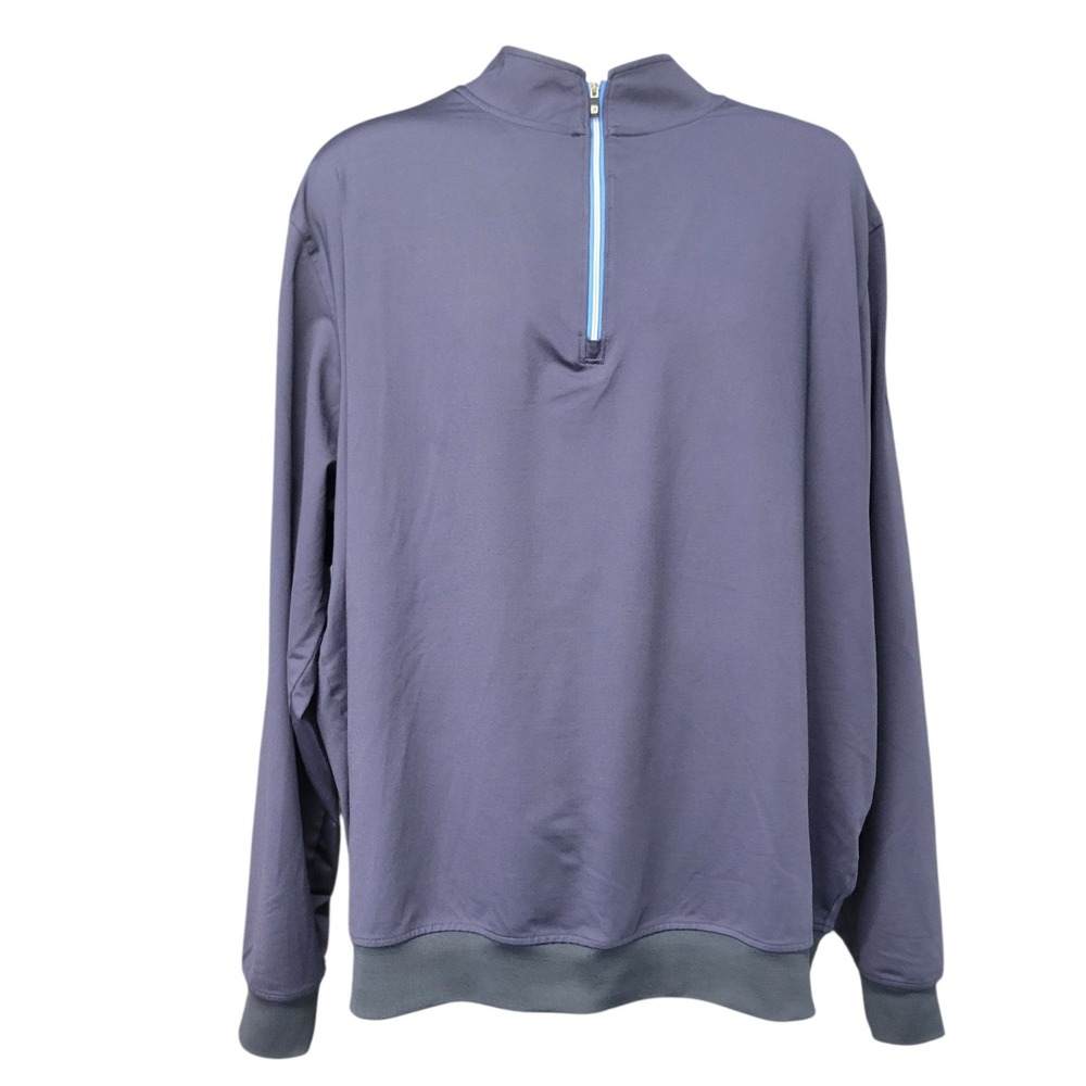FootJoy FJ Mens 2XL Navy Blue Quarter Zip‎ Golf Pullover Long Sleeve Shirt H483
